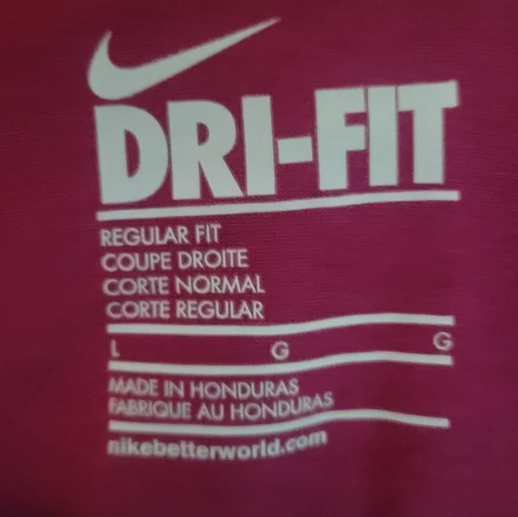 Nike Dry Fit Large Top Long Sleeve Pullover V Neck Dri Fit - Picture 3 of 5